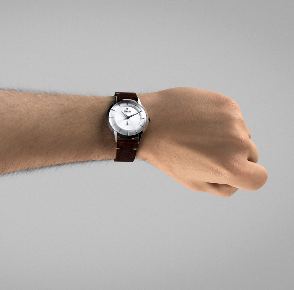 TAPORT Orologio Quadrato Da Polso In Pelle Nera – Design Robot E2 – Cinturino In Vera Pelle, Movimento Quarzo – Per Appassionati